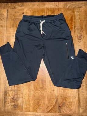 Vuori Men's Navy Black Jogger Pants with Drawstring